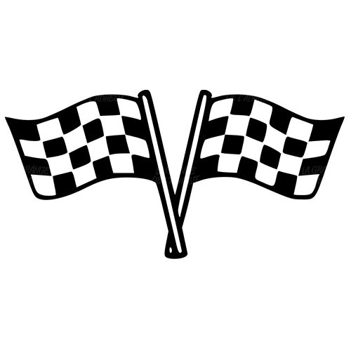 Sticker drapeau à damier