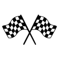 Sticker drapeau à damier 2