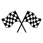 Sticker drapeau à damier 2