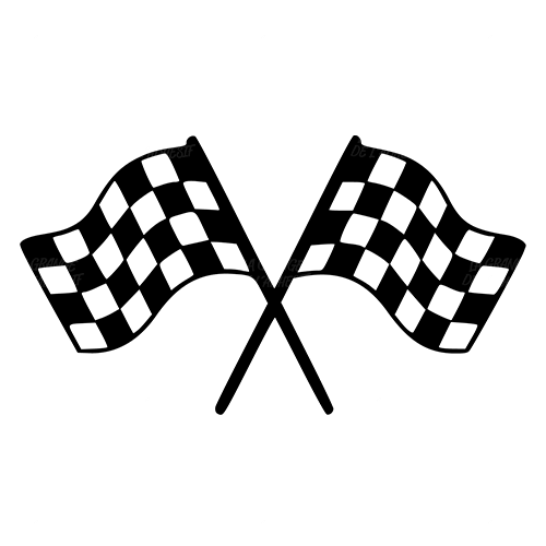 Sticker drapeau à damier 2