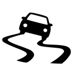 Sticker route glissante