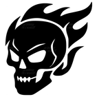 Sticker tête brulée