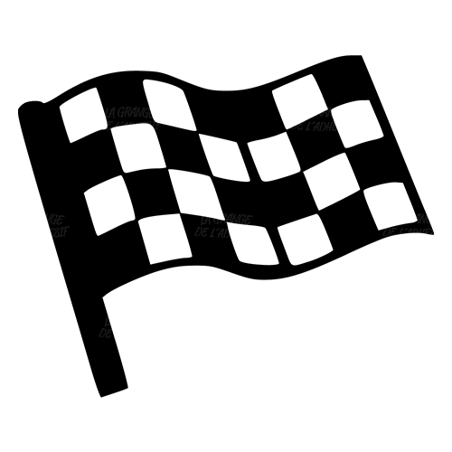 Sticker drapeau à damier 3
