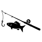 Sticker canne et poisson
