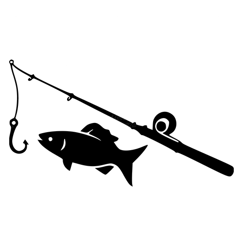 Sticker canne et poisson