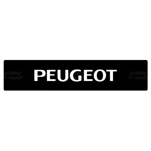 Plaque Peugeot écriture