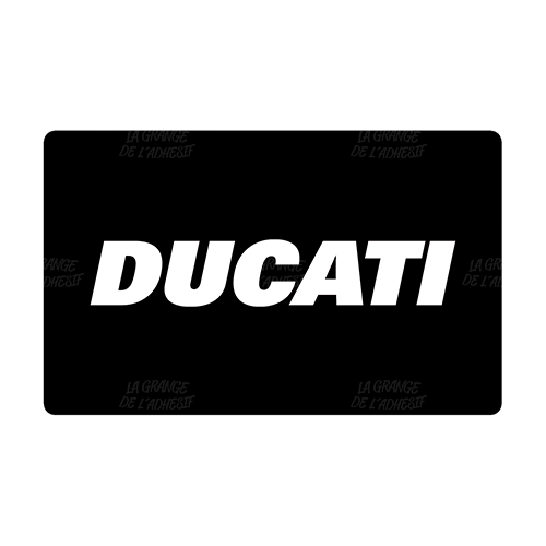 Plaque Ducati écriture