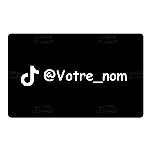 Plaque TikTok personnalisé